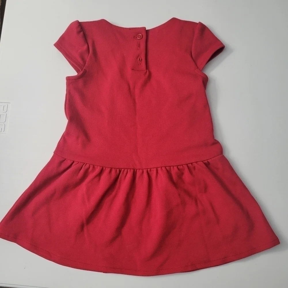 Gymboree Red Bow Button Detail Holiday Dress